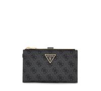 GUESS Porte-Monnaie Laurel II SLG Double Zip Organizer Coal Logo Gris foncé
