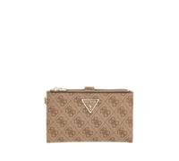 Guess Porte-monnaie Laurel II SLG Organiseur double fermeture éclair Beige Latte logo