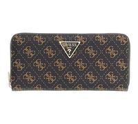 GUESS Porte-Monnaie Laurel II SLG Large Zip Around Wallet Brown Logo Marron foncé