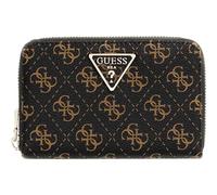 GUESS Porte-Monnaie Laurel II SLG Medium Zip Around Wallet Brown Logo Marron foncé