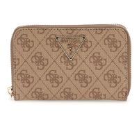 GUESS Portefeuille Laurel II SLG – à fermeture zippée – Latte Logo – Medium
