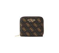 GUESS Porte-Monnaie Laurel II SLG Small Zip Around Wallet Brown Logo Marron foncé