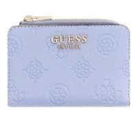 GUESS Porte-Monnaie Laurel II SLG Zip Around Card Case Grey Blue Logo Bleu Gris