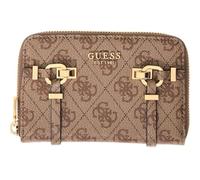 GUESS Porte-Monnaie Leona Logo SLG Zip Around Wallet Latte Logo Marron Clair
