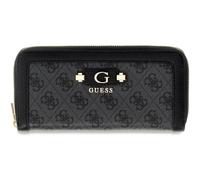 GUESS Porte-monnaie femme Lindsey SLG Zip-Around Logo Gris foncé