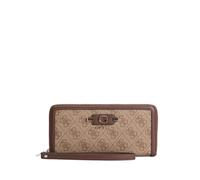 GUESS Porte-monnaie Lindsey SLG à fermeture zippée Logo Brun Femme