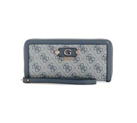 GUESS Porte-Monnaie Lindsey SLG Zip Around Wallet Slate Logo Bleu Gris