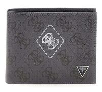 GUESS Porte-Monnaie Milano Bifold Double Wallet Black/White Gris foncé