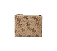 GUESS Porte-Monnaie Milano Bifold Top Zip Wallet Beige Brown Marron Clair