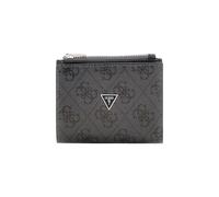 GUESS Porte-Monnaie Milano Bifold Top Zip Wallet Black Gris foncé