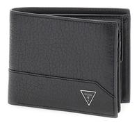GUESS Porte-monnaie noir en cuir pour homme - Torino Bifold Double Wallet M 305360