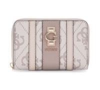 GUESS Porte-monnaie taupe crème pour femme - Erenia Zip Around Wallet M Dark Taupe Logo 323265