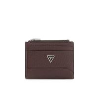 GUESS Porte-Monnaie Torino Bifold Top Zip Wallet Dark Brown Marron foncé