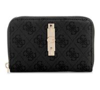GUESS Porte-Monnaie Yvonne Logo SLG Medium Zip Around Wallet Coal Logo Gris foncé
