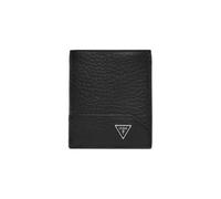 GUESS Portefeuille Barcelone en cuir, noir, RFID Protected, 9 x 10 x 1 cm, 8 compartiments pour cartes