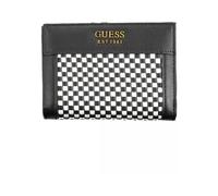 Guess - Portefeuille Élégant Noir avec Détails Contrastés - Femme - Accessoires - Noir - Taille: ONE Size