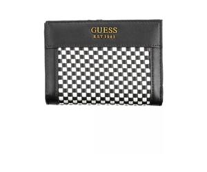 Guess - Portefeuille Élégant Noir avec Détails Contrastés - Femme - Accessoires - Noir - Taille: ONE Size