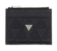 GUESS Portefeuille en cuir noir texturé pour homme