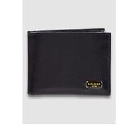 Guess Portefeuille en cuir pour homme, porte-cartes Noir