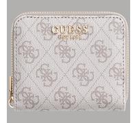 GUESS Portefeuille Femme Laurel Petit Zip 4G Logo Taupe Beige Original