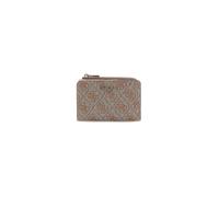 GUESS Porte-monnaie beige taupe pour femme - Laurel II SLG Zip Around Card Case Latte Logo 324423
