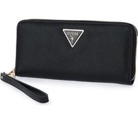 Guess Portefeuille long pour dames Laurel SLG Large Zip Around noir