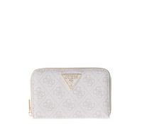 Guess Portefeuille zippé en polyuréthane imprimé Laurier Gris