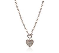 Guess pour Femme Swirl Pave Cœur Toggle Collier Pendentif