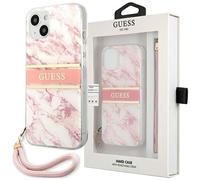 Guess pour iPhone 13 mini H�lle de protection H�lle pour portable H�lle Etui rigide Collection Marble Strap
