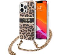 Guess pour iPhone 13 Pro / 13 H�lle de protection H�lle pour portable H�lle H�ase Hardcase Gold Strap