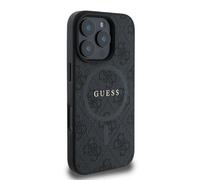 Guess pour iPhone 16 Pro Max 6.9 noir étui rigide 4G Ring Classic Logo MagSafe