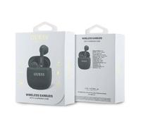 CG Mobile Guess Casque Bluetooth TWS + Station d'accueil avec logo classique imprimé noir