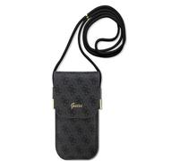 Guess PU 4G Metal Logo Script Phone Bag noir