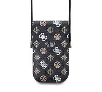 Guess PU 4G Peony Multicolour Universal Phone Pouch with Strap and Card Slot Black - GUOWBP4PEWPK