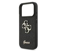 Guess PU Fixed Glitter Big 4G Metal Logo Case for iPhone 17 Pro 6.3"" Black - GUHCP17LHG4SGK