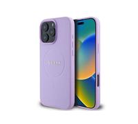 Guess PU Grained Classic Logo Case with MagSafe for iPhone 16 Pro 6.3"" Purple - GUHMP16LPGHSMMU