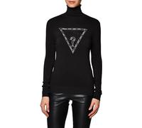 Guess Pull col roulé à Logo strassé Jeans - Femme