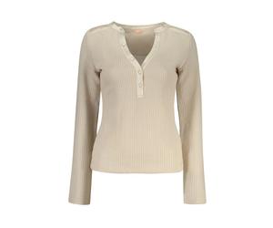 Guess - Pull Col V - Femme - Pulls - Beige - Taille: 36 FR