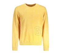 Guess - Pull Jaune à Manches Longues Logo Brodé - Homme - Sweatshirts et sweats à capuche - Jaune - Taille: XL