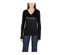 Guess - Pull noir à col en V pour l'automne/l'hiver - Femme - Pulls - Noir - Taille: 40 FR