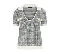 GUESS Pull-over 'ANNABELLE' gris foncé / blanc, Taille M