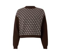 GUESS Pull-over 'AUBREY 4G' marron / blanc, Taille M