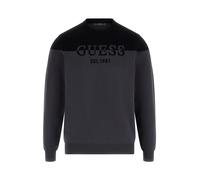 GUESS Pull-over 'KANTU' gris foncé / noir, Taille M