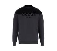 GUESS Pull-over 'KANTU' gris foncé / noir, Taille S