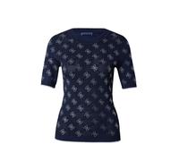GUESS Pull-over 'Rosie' bleu foncé / argent, Taille L