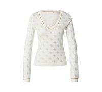 GUESS Pull-over 'Rosie' crème / or / argent, Taille S