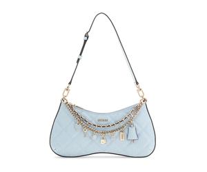 Guess - Quilted Flap Shoulder Bag - Femme - Sacs - Bleu - Taille: ONE Size