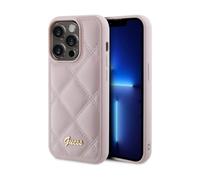 Étui Guess pour iPhone 15 Pro Max 6.7 rose étui rigide Quilted Metal Logo
