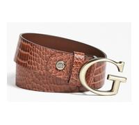 Guess Raffie Ceinture ajustable en synthétique imprimé croc pour femme en cognac (Cognac, LARGE)