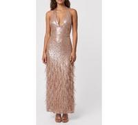 GUESS Raya Sequins And Fea Sequins Stellar Ice Taille: 40 | Robes longues Outlet | Femme